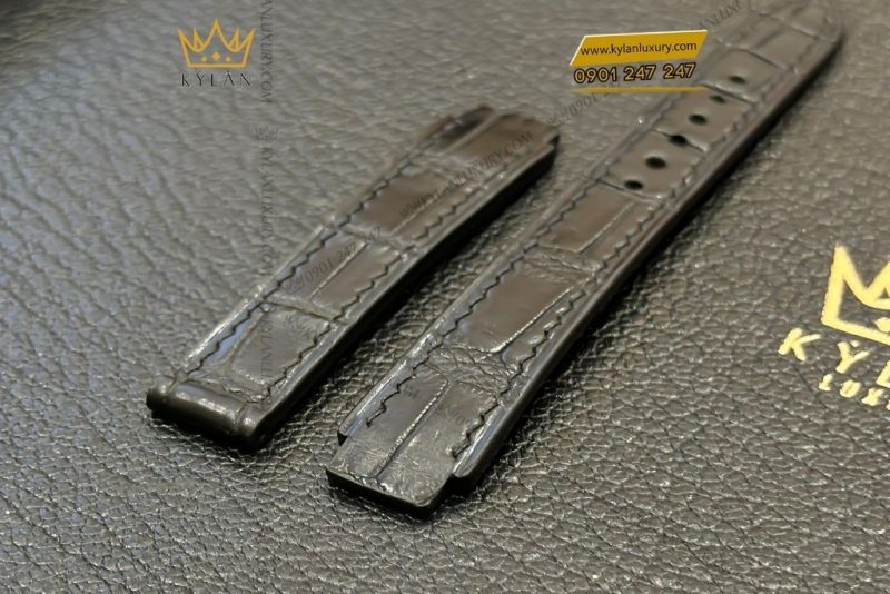 Dây đồng hồ Hublot da cá đen 33mm