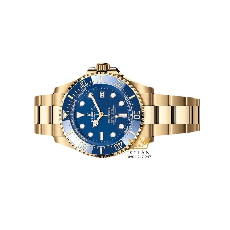 Đồng hồ Rolex Deepsea vàng 18ct mặt số xanh dương m136668lb-0001