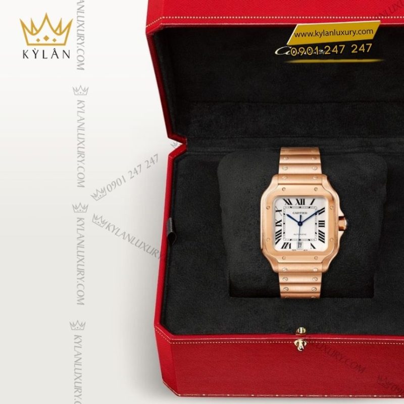 Đồng hồ Cartier Santos de Cartier Large vàng hồng CRWGSA0018