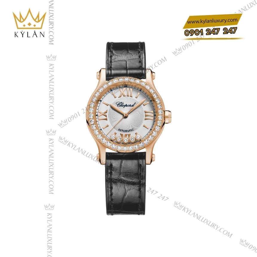Kỳ Lân Luxury dong ho chopard happy sport oval 274893 5012 4 1 Đồng hồ Chopard Happy Sport Oval 30mm 274893-5012