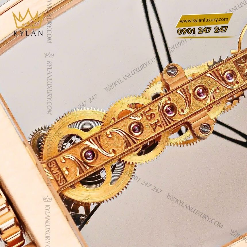 Kỳ Lân Luxury dong ho corum golden bridge classic b113 02957 2 Đồng hồ Corum Golden Bridge Classic viền đá đa sắc B113/02957