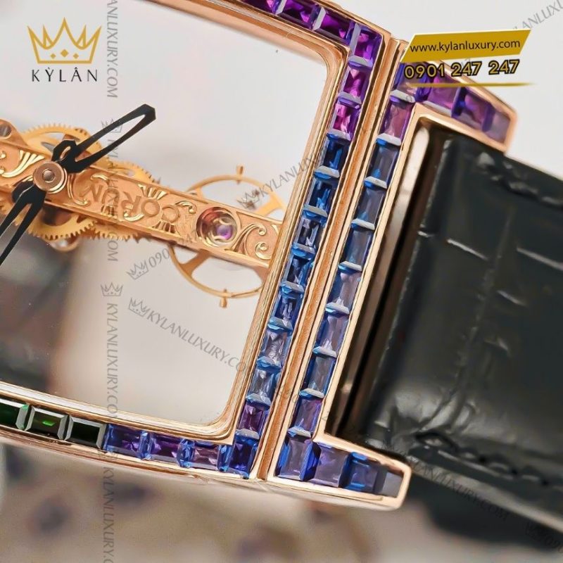 Đồng hồ Corum Golden Bridge Classic viền đá đa sắc B113/02957
