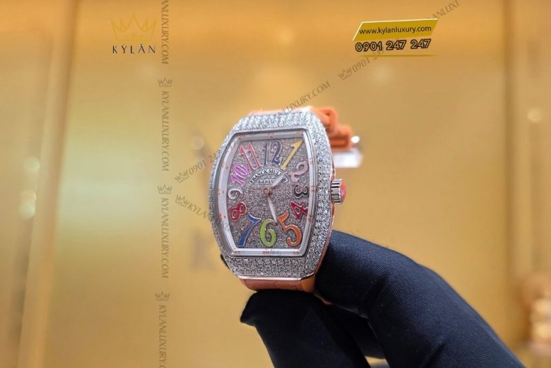 Đồng hồ Franck Muller Vanguard V32 Orange Full Diamonds