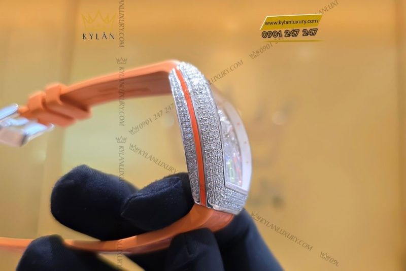 Đồng hồ Franck Muller Vanguard V32 Orange Full Diamonds