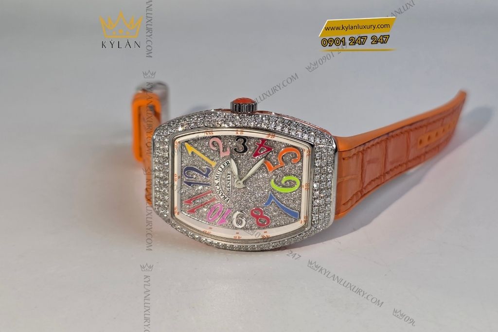 Kỳ Lân Luxury dong ho franck muller vanguard v32 orange 6 Đồng hồ Franck Muller Vanguard V32 Orange Full Diamonds