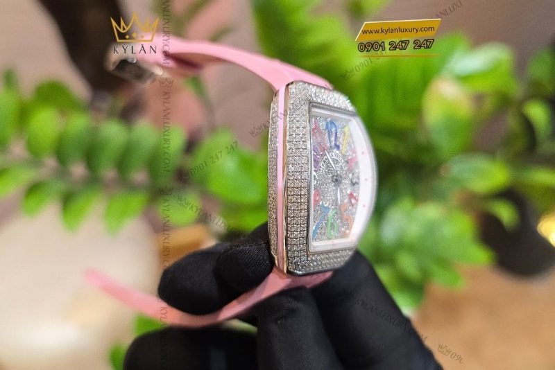 Đồng hồ Franck Muller Vanguard V32 Pink Full Diamonds