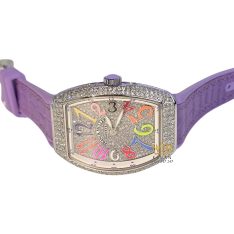 Đồng hồ Franck Muller Vanguard V32 Purple Full Diamonds Color