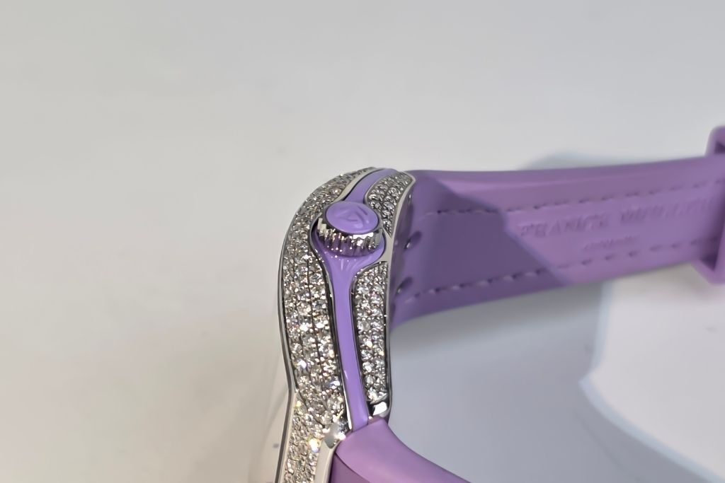 Kỳ Lân Luxury dong ho franck muller vanguard v32 purple Đồng hồ Franck Muller Vanguard V32 Purple Full Diamonds Color