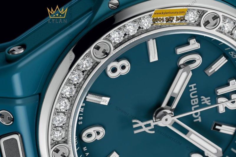 Đồng hồ Hublot Big Bang One Click Petrol Blue Ceramic Diamonds 33mm