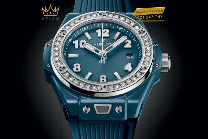 Đồng hồ Hublot Big Bang One Click Petrol Blue Ceramic Diamonds 33mm