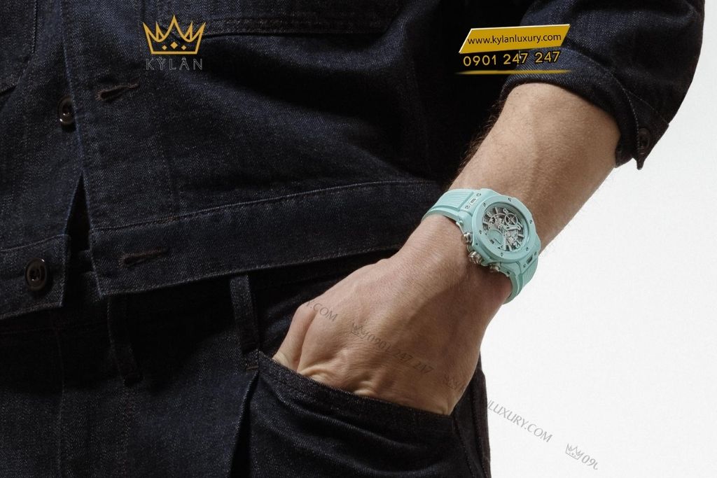 Kỳ Lân Luxury dong ho hublot big bang unico mint green ceramic 42mm 3 Đồng hồ Hublot Big Bang Unico Mint Green Ceramic 42mm