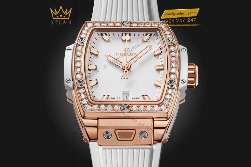 Kỳ Lân Luxury dong ho hublot spirit of big bang gold white diamonds 32 2 Đồng Hồ Hublot Spirit of Big Bang King Gold White Diamonds 32mm