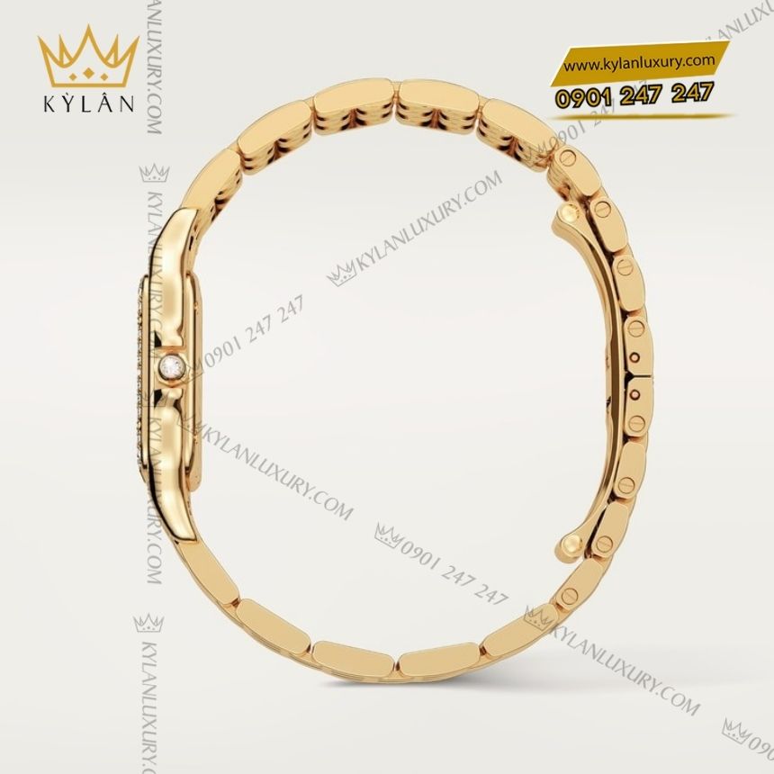 Kỳ Lân Luxury dong ho panthere de cartier CRWJPN0066 2 Đồng hồ Panthère de Cartier vàng vàng đính kim cương CRWJPN0066