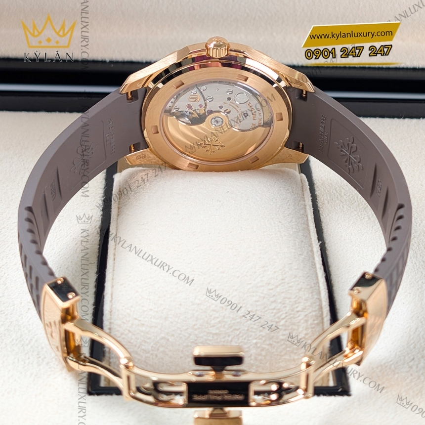 Kỳ Lân Luxury dong ho patek philippe aquanaut vanh kim cuong 5268 200r 010 3 Đồng hồ Patek Philippe Aquanaut vành kim cương 5268/200R-010