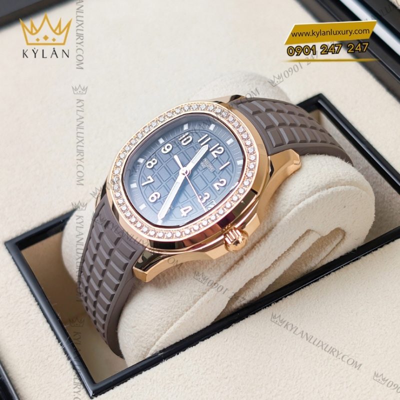 Đồng hồ Patek Philippe Aquanaut vành kim cương 5268/200R-010