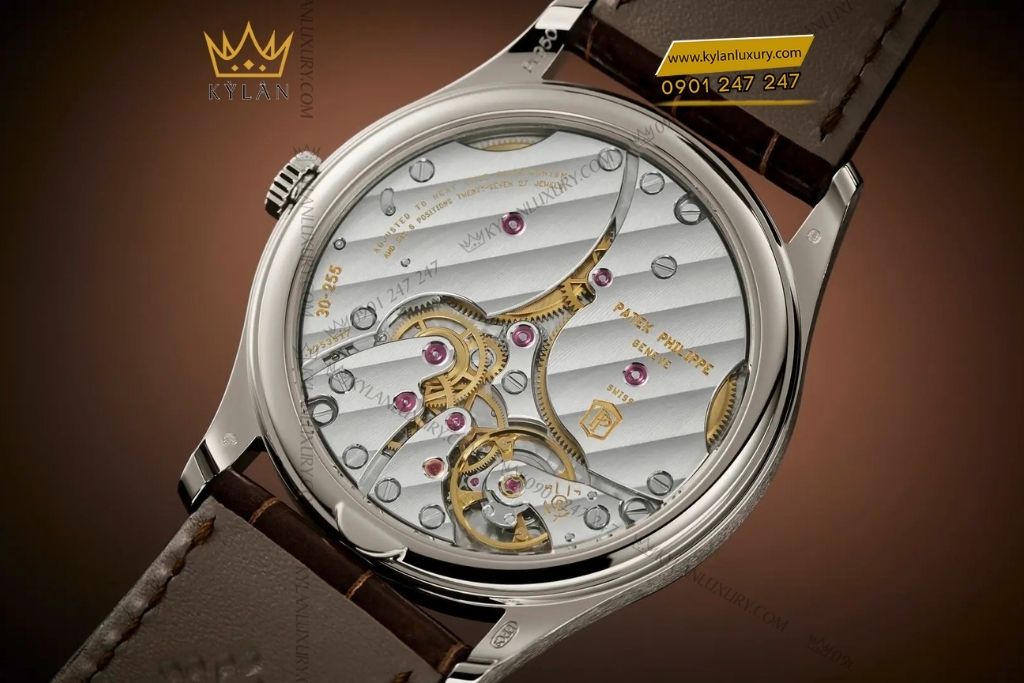 Kỳ Lân Luxury dong ho patek philippe calatrava 6196P 001 mat so hong 2 Đồng hồ Patek Philippe Calatrava 6196P-001 mặt số hồng