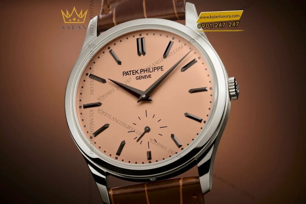 Kỳ Lân Luxury dong ho patek philippe calatrava 6196P 001 mat so hong Đồng hồ Patek Philippe Calatrava 6196P-001 mặt số hồng