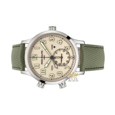 Đồng hồ Patek Philippe Calatrava Pilot Travel Time mặt số be sơn mài 5524G-010