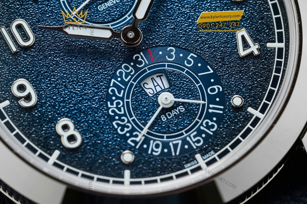 Kỳ Lân Luxury dong ho patek philippe complications 5328g 001 mat so xanh chuyen sac 7 Đồng hồ Patek Philippe Complications 5328G-001 8-Day Power Reserve