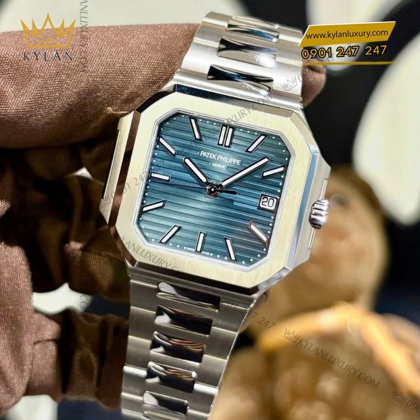 Kỳ Lân Luxury dong ho patek philippe cubitus 7128 1g 001 vang trang mat so xanh 3 Đồng hồ Patek Philippe Cubitus 7128/1G-001 vàng trắng mặt số xanh
