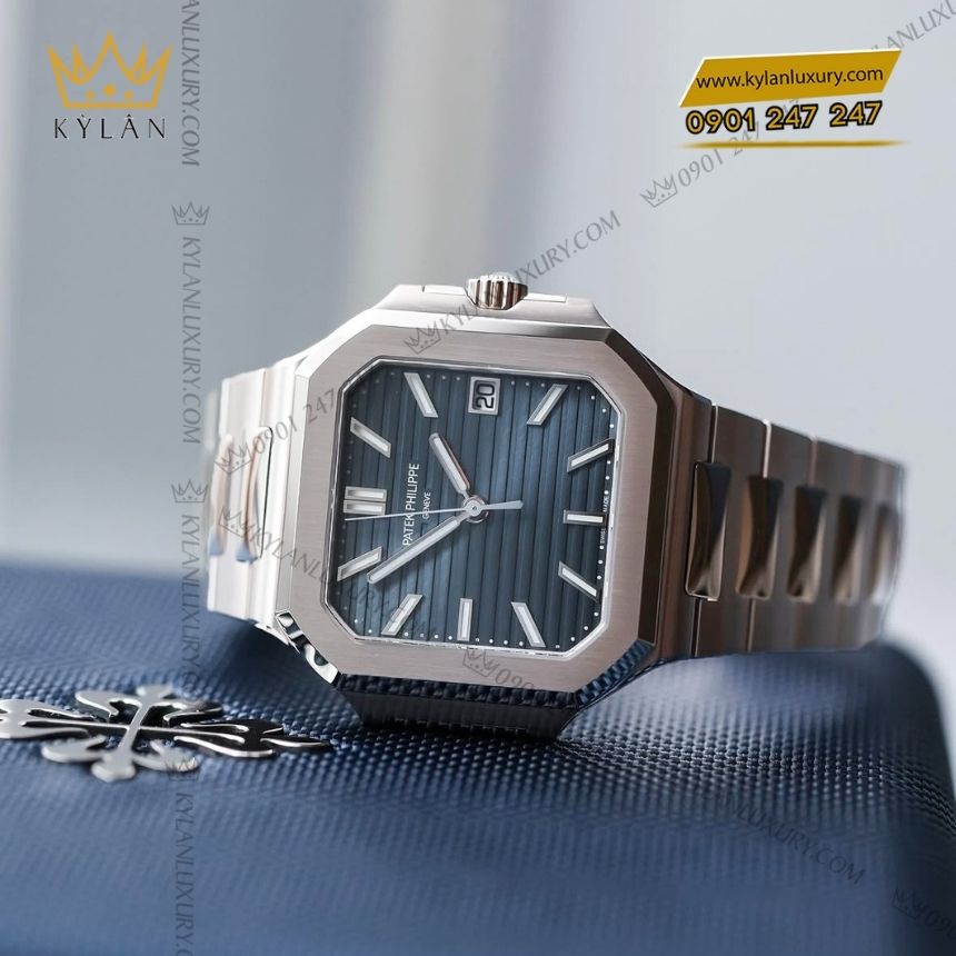 Kỳ Lân Luxury dong ho patek philippe cubitus 7128 1g 001 vang trang mat so xanh 6 Đồng hồ Patek Philippe Cubitus 7128/1G-001 vàng trắng mặt số xanh
