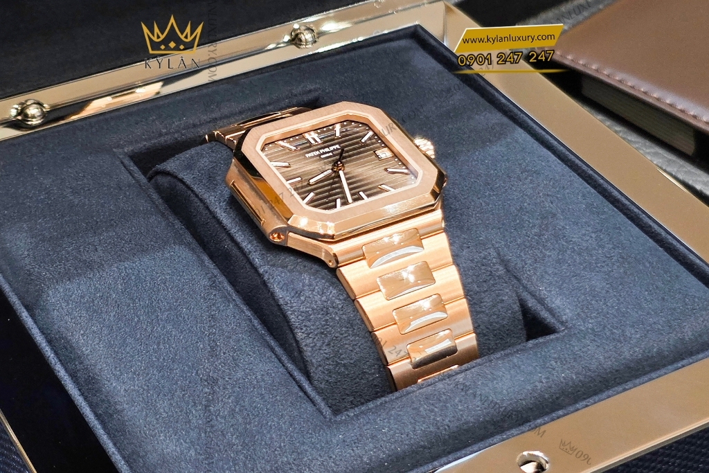 Kỳ Lân Luxury dong ho patek philippe cubitus 7128 1r 001 vang hong 5 2 Đồng hồ Patek Philippe Cubitus 7128/1R-001 vàng hồng mặt số nâu
