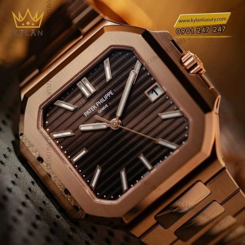 Đồng hồ Patek Philippe Cubitus 7128/1R-001 vàng hồng mặt số nâu