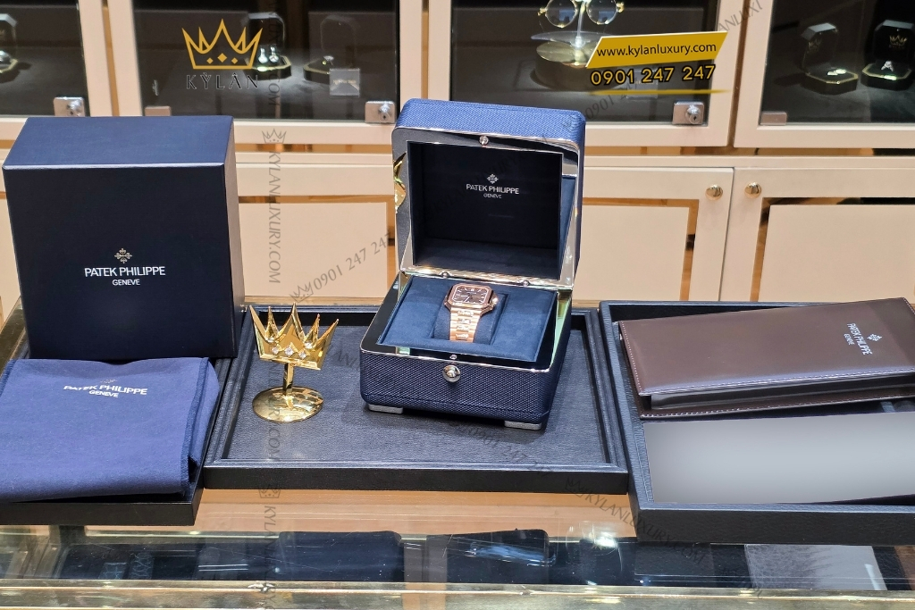Kỳ Lân Luxury dong ho patek philippe cubitus 7128 1r 001 vang hong 7 2 Đồng hồ Patek Philippe Cubitus 7128/1R-001 vàng hồng mặt số nâu