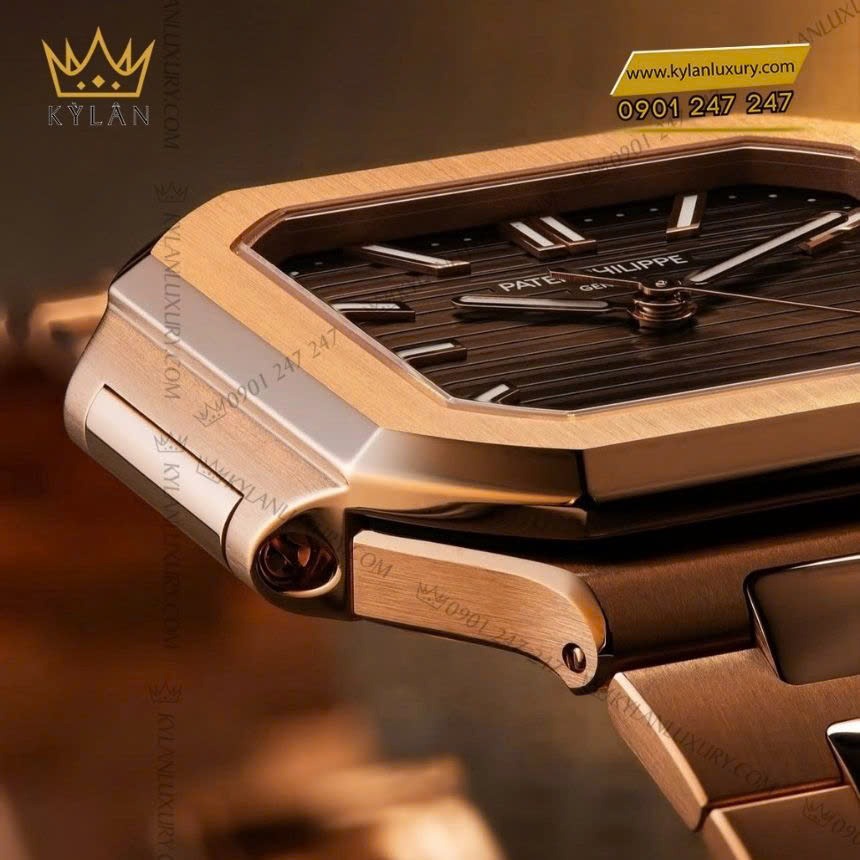 Kỳ Lân Luxury dong ho patek philippe cubitus 7128 1r 001 vang hong 9 1 Đồng hồ Patek Philippe Cubitus 7128/1R-001 vàng hồng mặt số nâu