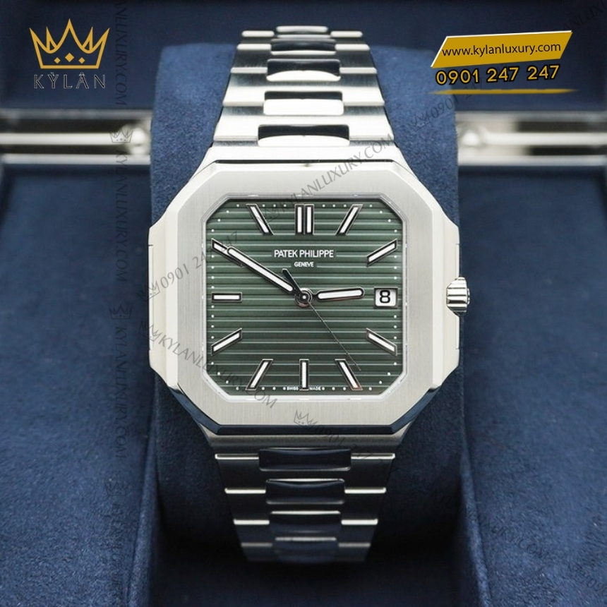 Kỳ Lân Luxury dong ho patek philippe cubitus mat so xanh olive 5821 1a 001 6 Đồng hồ Patek Philippe Cubitus mặt số xanh olive 5821-1A-001