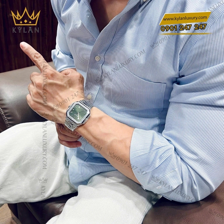 Kỳ Lân Luxury dong ho patek philippe cubitus mat so xanh olive 5821 1a 001 8 Đồng hồ Patek Philippe Cubitus mặt số xanh olive 5821-1A-001