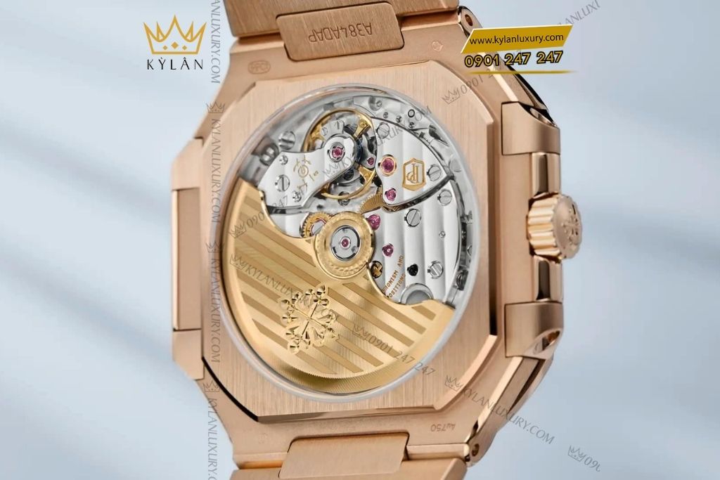 Kỳ Lân Luxury dong ho patek philippe cubtitus 7128r1 001 vang hong 3 Đồng hồ Patek Philippe Cubitus 7128/1R-001 vàng hồng mặt số nâu