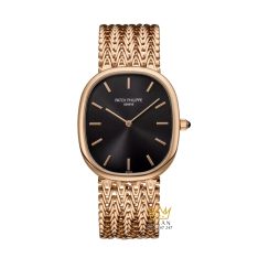 Đồng hồ Patek Philippe Golden Ellipse vàng khối mặt số đen 5738-1R-001