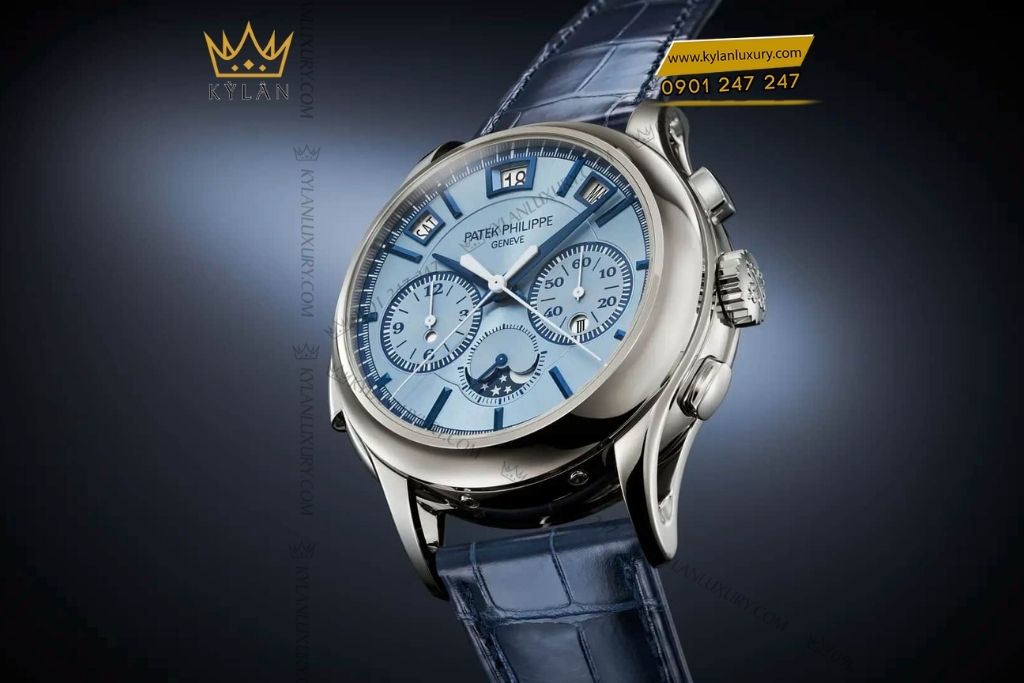 Kỳ Lân Luxury dong ho patek philippe grand complications 5308G 001 6 Đồng hồ Patek Philippe Grand Complications 5308G-001 mặt số xanh opaline