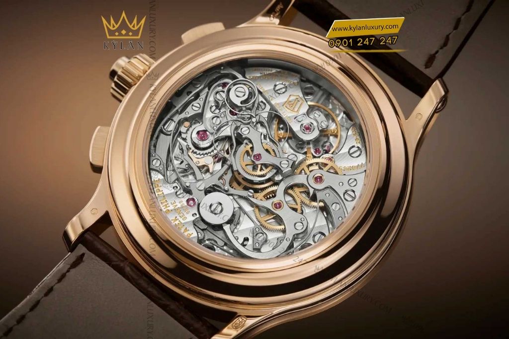 Kỳ Lân Luxury dong ho patek philippe grand complications 5370r 001 4 Đồng hồ Patek Philippe Grand Complications 5370R-001 vàng hồng mặt số men đen