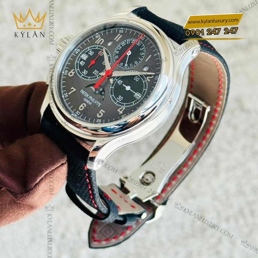 Kỳ Lân Luxury dong ho patek philippe grand complications mat so than chi 5373p 001 3 Đồng hồ Patek Philippe Grand Complications mặt số xám than 5373P-001
