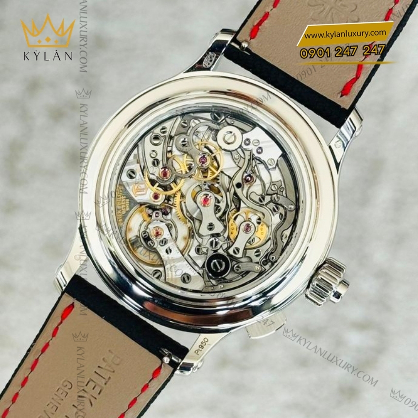 Kỳ Lân Luxury dong ho patek philippe grand complications mat so than chi 5373p 001 4 Đồng hồ Patek Philippe Grand Complications mặt số xám than 5373P-001