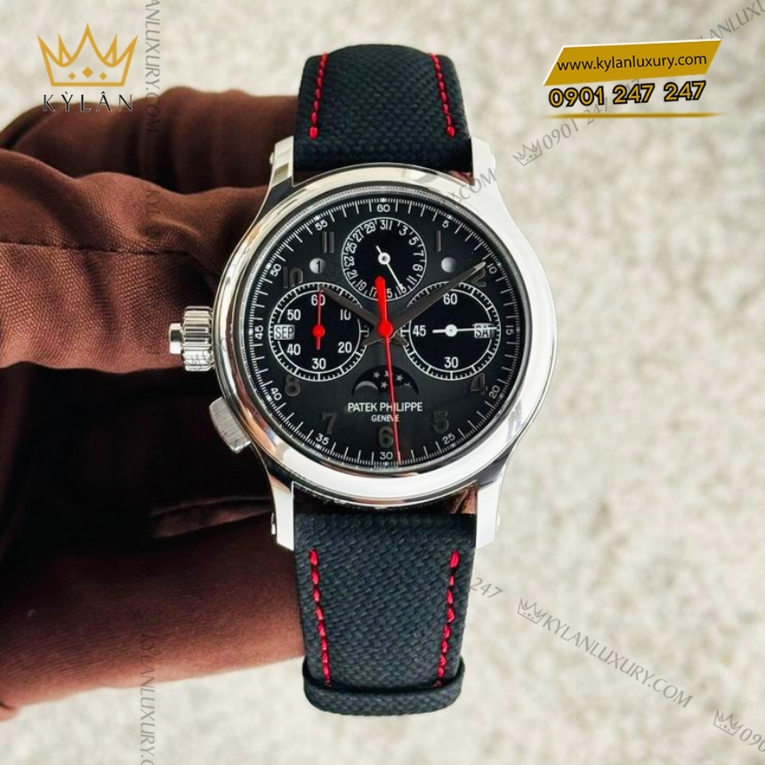 Kỳ Lân Luxury dong ho patek philippe grand complications mat so than chi 5373p 001 5 Đồng hồ Patek Philippe Grand Complications mặt số xám than 5373P-001
