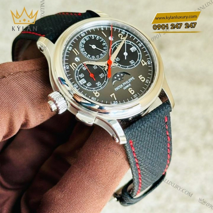 Kỳ Lân Luxury dong ho patek philippe grand complications mat so than chi 5373p 001 6 Đồng hồ Patek Philippe Grand Complications mặt số xám than 5373P-001