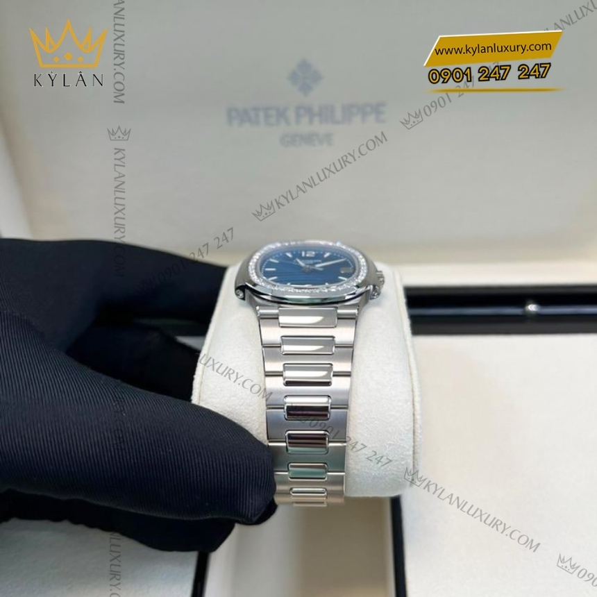 Kỳ Lân Luxury dong ho patek philippe nautilus 7010 1g 013 mat so xanh ngoc 3 Đồng hồ Patek Philippe Nautilus mặt xanh vành kim 7010/1G-013
