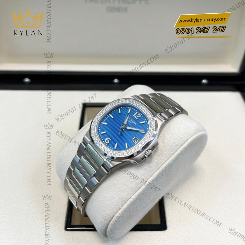 Kỳ Lân Luxury dong ho patek philippe nautilus 7010 1g 013 mat so xanh ngoc 4 Đồng hồ Patek Philippe Nautilus mặt xanh vành kim 7010/1G-013