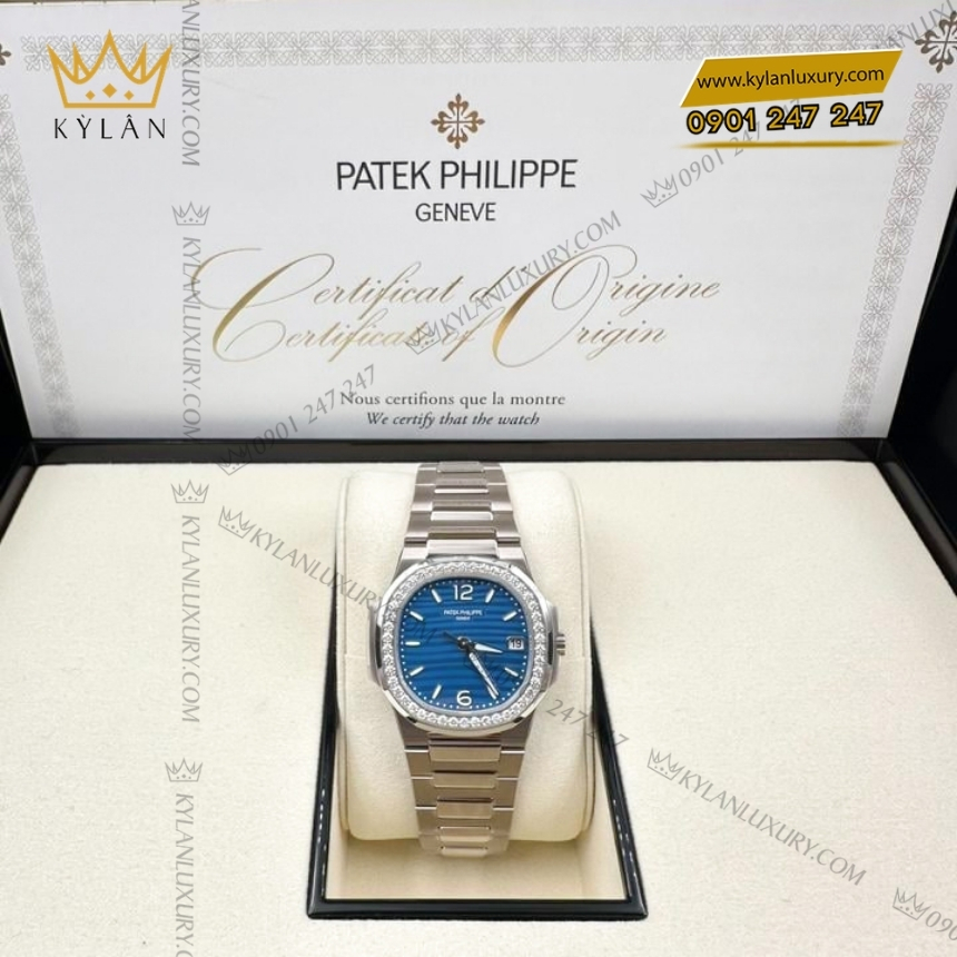 Kỳ Lân Luxury dong ho patek philippe nautilus 7010 1g 013 mat so xanh ngoc 7 Đồng hồ Patek Philippe Nautilus mặt xanh vành kim 7010/1G-013