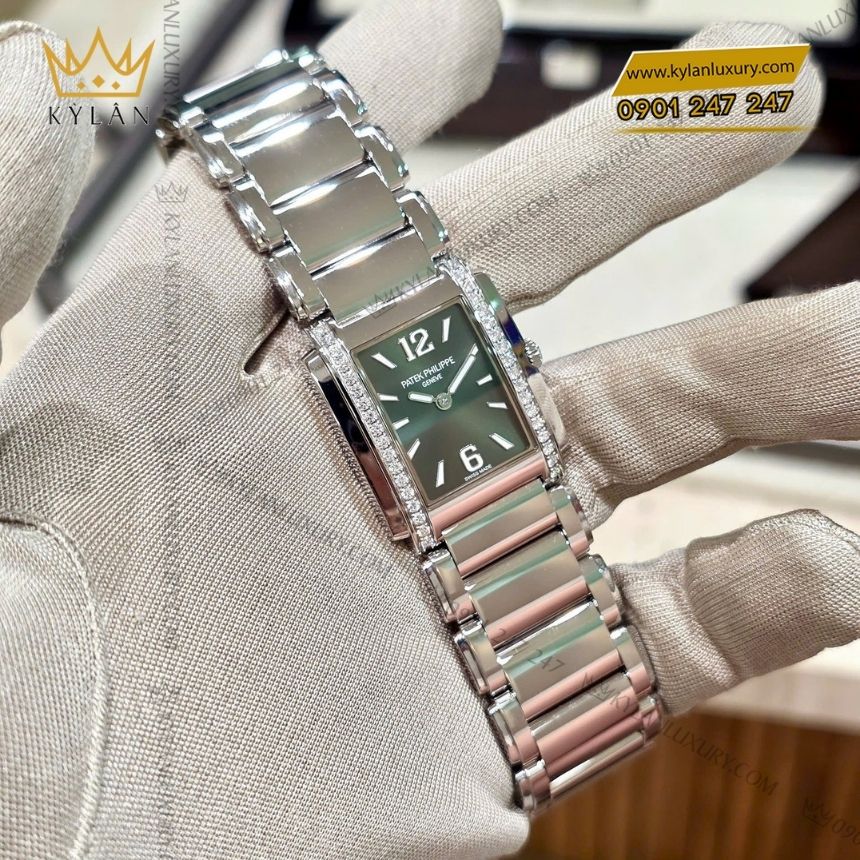 Đồng hồ Patek Philippe Twenty4 mặt xanh olive 4910/1200A-011 10 Kỳ Lân Luxury dong ho patek philippe twenty4 4910 1200a 011 2 Đồng hồ Patek Philippe Twenty4 mặt xanh olive 4910/1200A-011