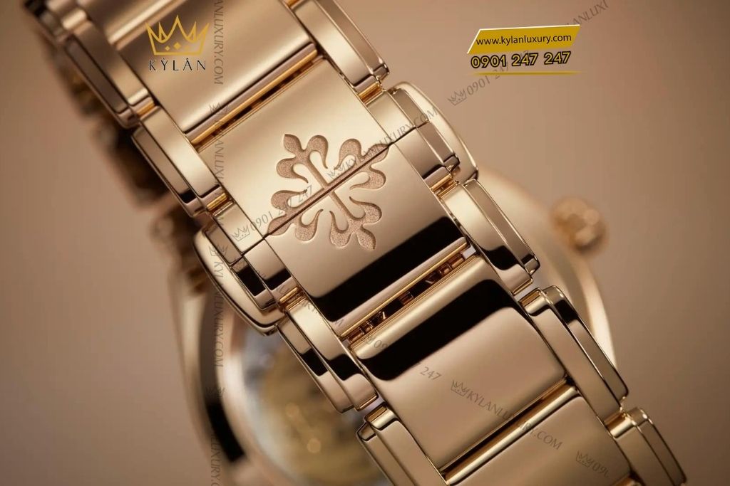 Kỳ Lân Luxury dong ho patek philippe twenty4 73401r 3 Đồng hồ Patek Philippe Twenty~4 7340/1R-010 vàng hồng và mặt số xanh olive