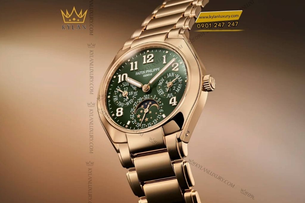 Kỳ Lân Luxury dong ho patek philippe twenty4 73401r Đồng hồ Patek Philippe Twenty~4 7340/1R-010 vàng hồng và mặt số xanh olive