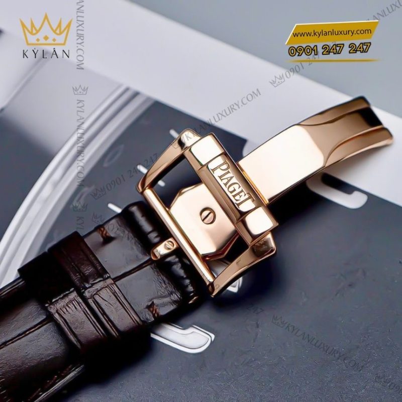 Đồng hồ Piaget Polo Emperador Dual Time mặt số nạm kim cương G0A32020