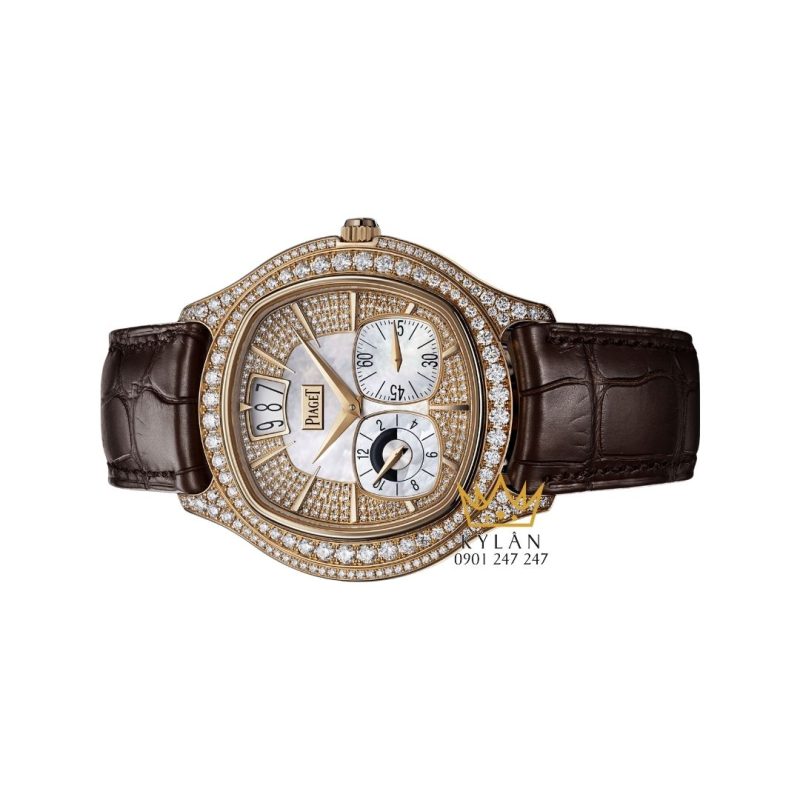 Đồng hồ Piaget Polo Emperador Dual Time mặt số nạm kim cương G0A32020