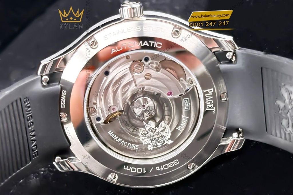Kỳ Lân Luxury dong ho piaget polo date g0a47014 5 Đồng hồ Piaget Polo Date mặt số đen G0A47014