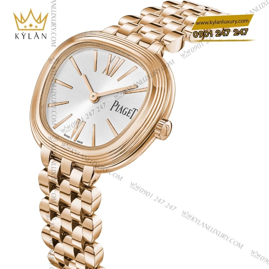 Kỳ Lân Luxury dong ho piaget sixties g0a50302 6 Đồng hồ Piaget Sixtie vàng hồng 18k G0A50302