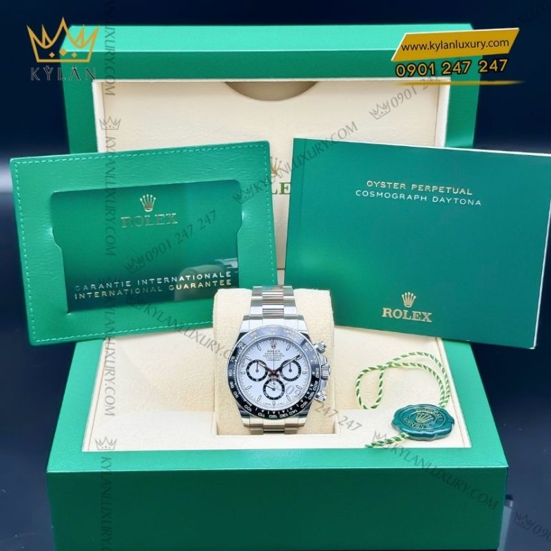 Đồng hồ Rolex Cosmograph Daytona mặt số trắng Panda 126500ln-0001